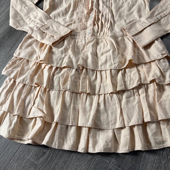 NWT J. Crew Long Sleeve Tiered Pleated Tunic Dress Women's Size 0 - Picture 3 of 7